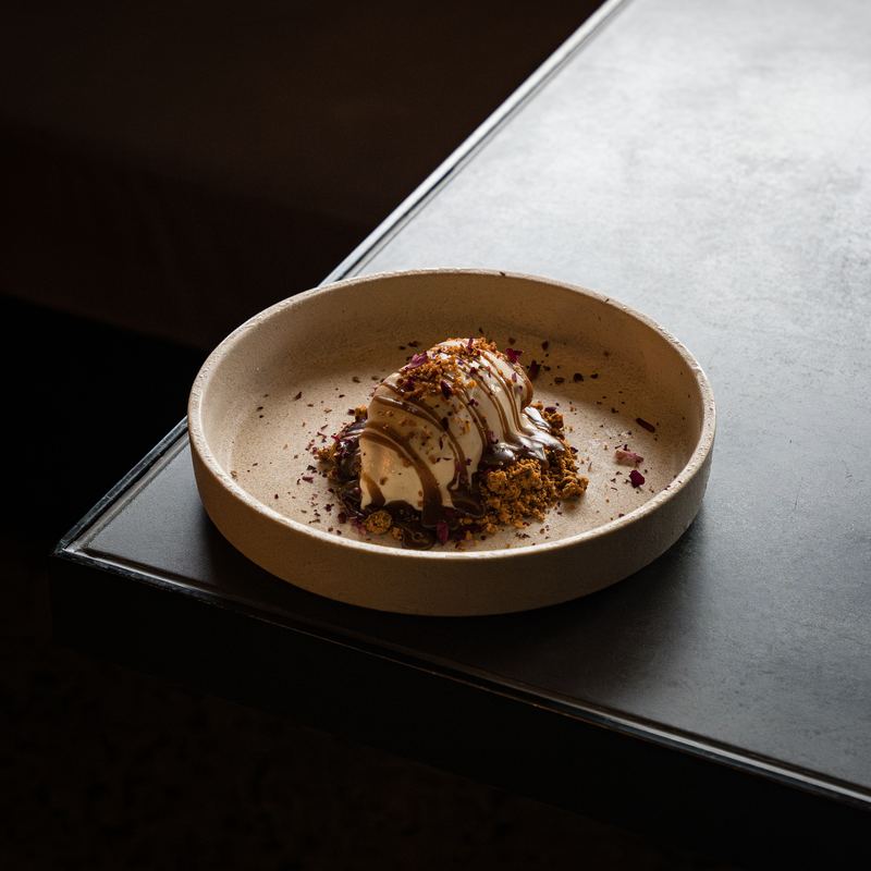 Soy Sauce Ice Cream, a dessert at Eddy + Wolff