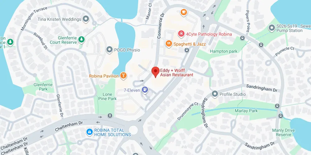 Map showing Eddy + Wolff at 44 Commerce Drive, Robina QLD