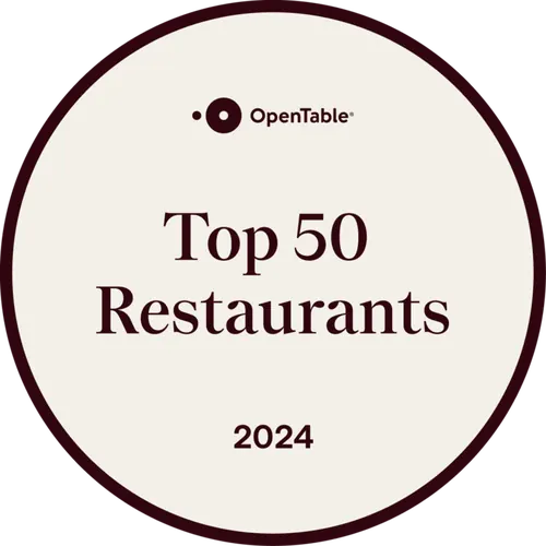 OpenTable Top 50 Restaurants 2024 badge